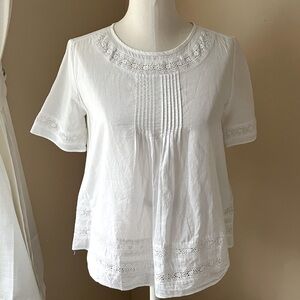 NWT Old Navy White Flutter Sleeve Blouse, XS